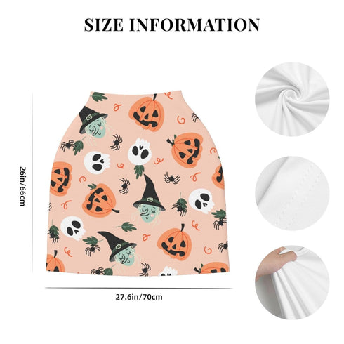 Schgap Halloween Witch Car Seat Covers Canopy for Baby Nursing Cover Breastfeeding Baby Carrier Cover Stretchy Carseat