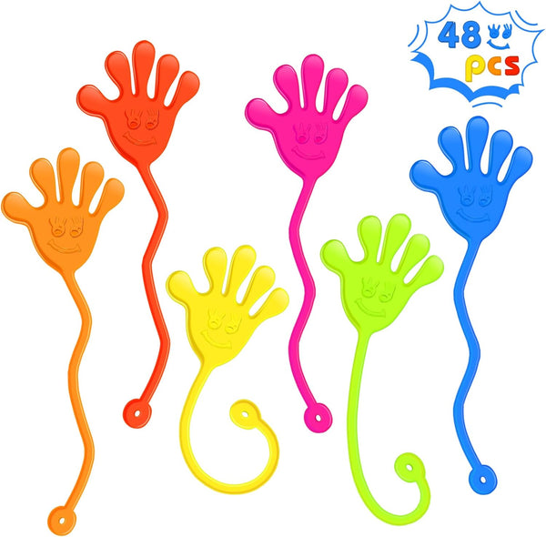 48PCS Sticky Hands Bulk Party Favors - Stretchy Fidget Toys for Kids - Goodie Bag Stuffers & Classroom Prizes