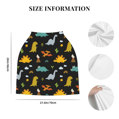 Schgap Cartoon Dinosaurs Car Seat Covers Canopy for Baby Nursing Cover Breastfeeding Baby Carrier Cover Stroller Cover