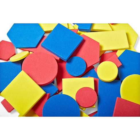 hand2mind Foam Attribute Blocks Student Kit, Geometry Set, Preschool Learning, Set of 60 Blocks