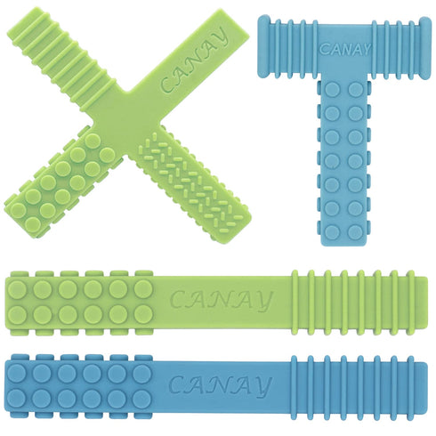 Xtra Tough Sensory Chew Toys for Autistic Children, Chew Sticks Alternative, 4 Pack for Moderate & Aggressive Chewers
