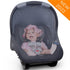 Summer 2-in-1 liuliuby Baby Car Seat Cover | Breathable Carseat Sun Shade & Mosquito Net | UV Protection Lightweight