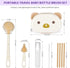 Set VOOWO Travel Baby Bottle Cleaning Kit - Complete Brush with Silicone Nipple & Straw Cleaner
