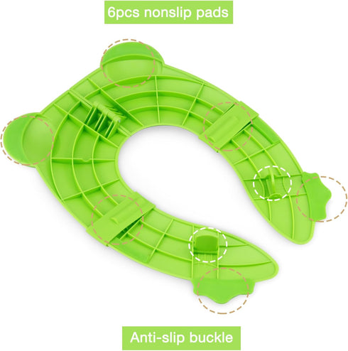 PandaEar Toilet Seat Cover | Folding Travel Toilet Seat for Children and Potty Training | Portable Silicone Toilet Seat
