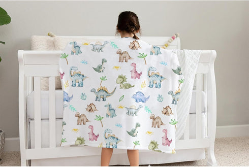 SqtmuHLuo 60x80inch Dinosaur Baby Blanket for Boys Girls Dinosaur Newborn Toddler Nursery Swaddle Receiving Blankets