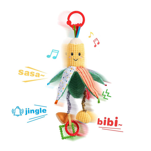 Jollybaby Baby Rattles Hanging Toys for Car Seat, Crib, Stroller, Montessori Plush Vegetable Toys