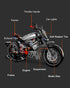 dOvOb Motorcycle Building Blocks Set, 827 Pieces, Compatible with Major Brands