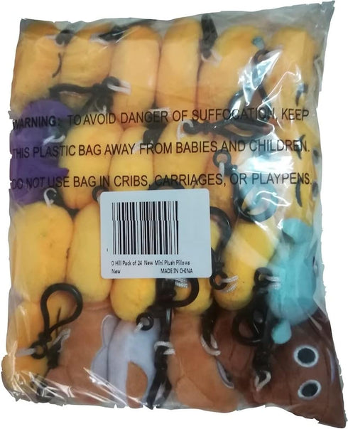 OHill 24 Pack Emoticon Plush Mini Pillows, Party Favor for Birthday Home Decoration
