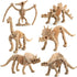 24pcs Dinosaur Fossil Skeletons, 3.7 Inch Assorted Figures for Educational Science Play and Party Decorations