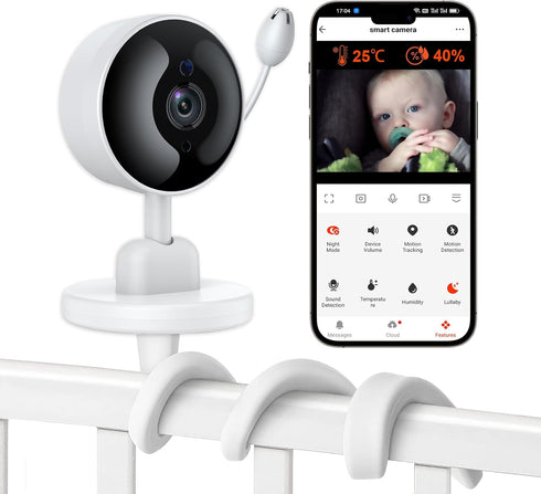 CQH Baby Monitor with Camera and Audio, WiFi Indoor Video Baby Camera with