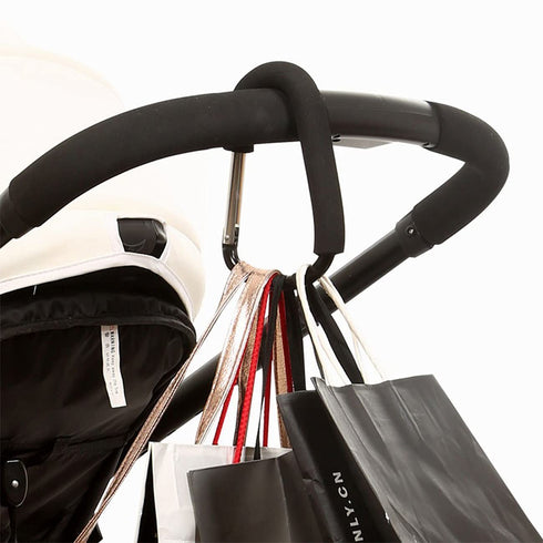BanYakong Baby,2 Stroller Hooks by pcs Carabiner Stroller Hook Organizer for Hanging Purses, Diaper Bag, Shopping Bags.
