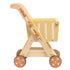 ROBUD Baby Push Walker Doll Stroller, Wooden Shopping Cart for Girls Boys, Adjustable Height Walker for Kids