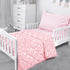 Cozy 39x47 Inches Baby Blanket for Boys and Girls, Soft Toddler Comforter Quilted with Pink Star Print, Ultra Soft Down