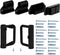 Retractable Baby Gate Replacement Parts Kit, Black, Full Set Wall Mounting Accessories with Cat Door