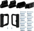 Retractable Baby Gate Replacement Parts Kit, Black, Full Set Wall Mounting Accessories with Cat Door