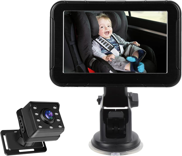 tomvorks Easy Install Car Camera,1080P Monitor with IR Night Vision,Camera with Wide Viewing