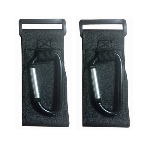 AKOAK 2 Pack Baby Stroller Hooks - Skidproof Leather Multi-Purpose Hooks for Diaper Bags and Shopping Bags