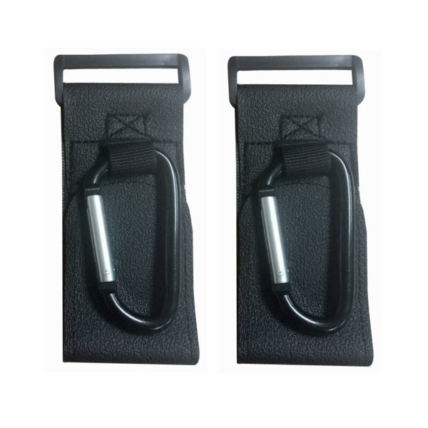 AKOAK 2 Pack Baby Stroller Hooks - Skidproof Leather Multi-Purpose Hooks for Diaper Bags and Shopping Bags