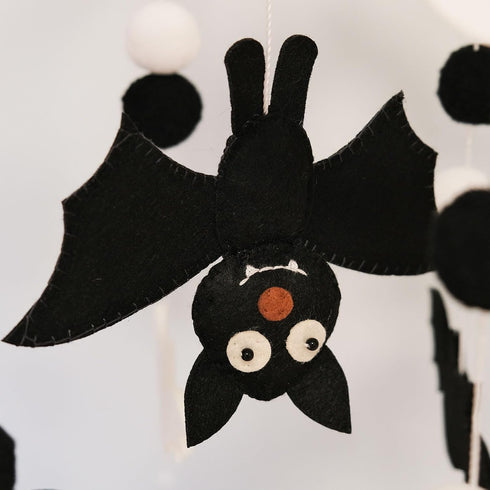 Bat Baby Mobile, Gothic Mobile for Crib, Halloween Crib Mobile for Boys and Girls, Gothic Nursery Mobile for Bassinet