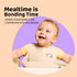 6-36 APLAINR Baby Sign Language Bib, Silicone Baby Bibs, ASL Graphics, Food Catcher, Adjustable, Waterproof, Soft