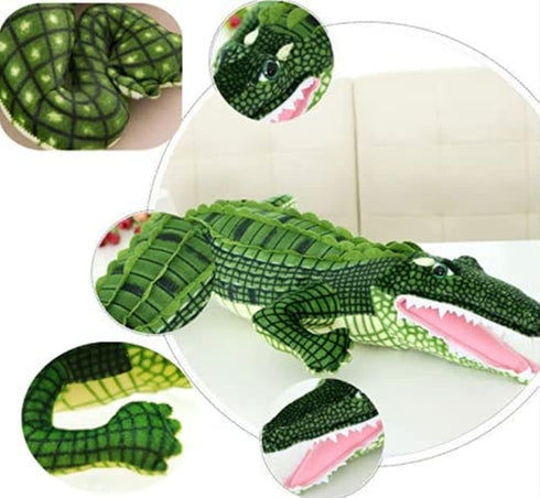 JOSON 65" Long Oversized Ferocious Stuffed Animal Plush Toy Alligator Simulation Crocodile
