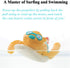 Pull String Baby Bath Toy, Cute Surfing Beaver Swimming Windup Clockwork Bathtub Toy for Toddlers