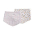 lulujo Soft Cotton Baby Bib, 2 Pack, Vintage Floral/Dragonfly