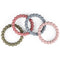 Baby Teether Rings, 100% Silicone Bracelets for 3m+ Babies, BPA Free & Phthalate Free - Includes 4 Neutral Rings