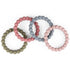 Baby Teether Rings, 100% Silicone Bracelets for 3m+ Babies, BPA Free & Phthalate Free - Includes 4 Neutral Rings