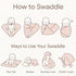 5 Pack Muslin Swaddle Blankets & Baby Burp Cloths, Soft & Breathable Cotton Baby Blankets, Receiving Blankets