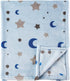 30"x36" Bunnikins & Clover Lightweight Plush Flannel Baby Blanket Super Soft for Boys and Girls, Kids Floral Fleece