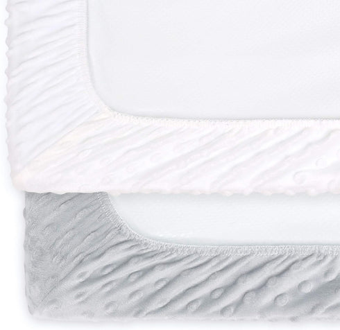 Set 2 The Peanutshell Baby Girl or Boy Changing Pad Covers of - Ultra Soft, Plush Baby Cover - Fits Standard Changing