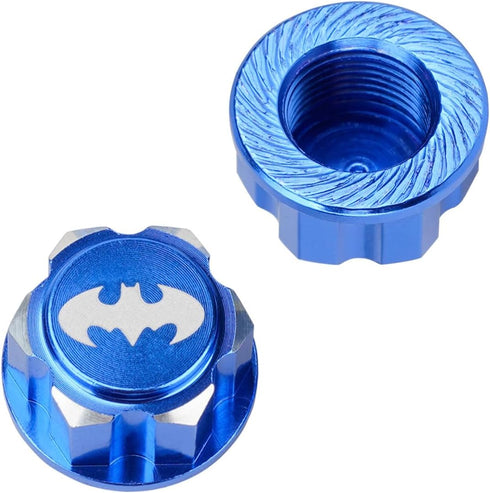DJX 4PCS Aluminum 17mm Hex Wheel Nuts, Dustproof Anti-Skid Mount Cap for 1/10 Scale Arrma Losi HSP Redcat (Blue)