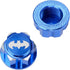 DJX 4PCS Aluminum 17mm Hex Wheel Nuts, Dustproof Anti-Skid Mount Cap for 1/10 Scale Arrma Losi HSP Redcat (Blue)