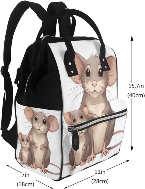 HCBPWVQA Backpack Daypacks Backpack Mommy Rats Diaper Bag with Changing Pad and Pacifier Holder, Multifunction Laptop