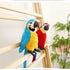 Levenkeness Macaw Parrot Plush, Blue Bird Stuffed Animal Toy Gifts for Kids 9.8"