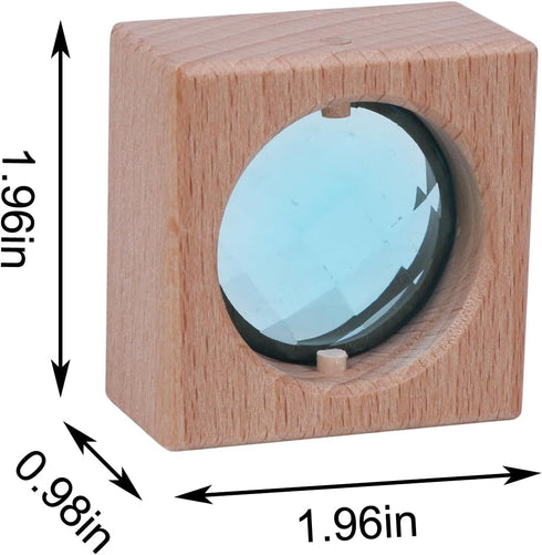 16PCS Acrylic Wooden Gem Blocks, Sparkling Colorful Wooden Stacking Toys, Montessori Educational Wooden Toys