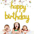 BEISHIDA Gold Happy Birthday Balloons Banner, 16 Inch Mylar Foil Birthday Letters Sign for Party Decorations
