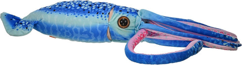 22" Wild Republic Wr Print Squid Plush, Stuffed Animal, Plush Toy, Gifts for Kids, Blue