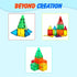 Gemmicc 100 2 PCS Magnetic Tiles with Cars, STEM Approved Educational Magnet BuildingToys, Magnet Puzzles Stacking