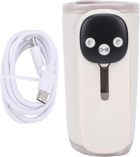 NOENNULL Portable Bottle Warmer for Travel, Fast Heating Milk Warmer with Night Light