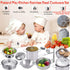 Mini Kids Stainless Steel Cookware Kitchen Toys - Pretend Utensils with Play Pots and Pans Set