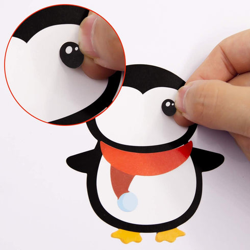 Ceiba Tree 48 Pcs Christmas Stickers, Make Your Own Sticker Sheets for Kids Home Classroom Party Favor