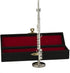 Dselvgvu 5.39") Miniature Flute with Stand and Case Brass Mini Musical Instrument Flute Replica Collectible Figurines