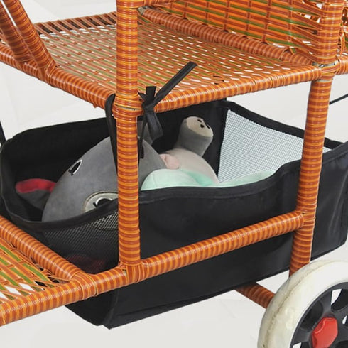 ibasenice Baby Stroller Bottom Basket Organizer Universal Lightweight Stroller Storage Bag with Large Capacity