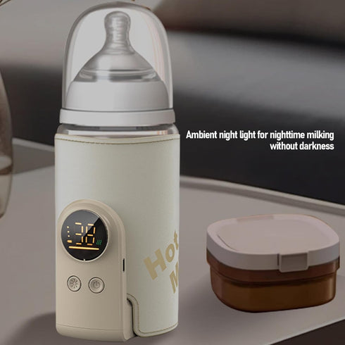 Luocute (10000mah) Portable Bottle Warmer for Travel, USB Type C Fast Milk Bottle Warmer with Temperature Control