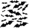 28pcs DIY Halloween Party Supplies PVC 3D Decorative Scary Bats Wall Decal Sticker - Black Halloween Eve Decor