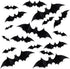 28pcs DIY Halloween Party Supplies PVC 3D Decorative Scary Bats Wall Decal Sticker - Black Halloween Eve Decor