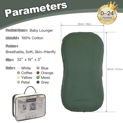 Meindoovm Cozy Infant Support Cushion - Snuggle Me Infant Support Cushion for Newborns | Breathable & Soft, Portable
