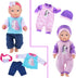 10 Sets 14-17 Inch iBayda Baby Doll Clothes and Accessories Include Rompers Outfits Hat Headbands for New Born Baby